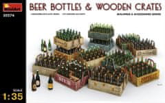 MiniArt maketa-miniatura Pivske steklenice in leseni zaboji • maketa-miniatura 1:35 diorame • Level 2