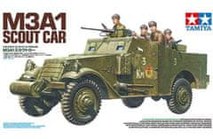 Tamiya maketa-miniatura M3A1 izvidniško vozilo • maketa-miniatura 1:35 tanki in oklepniki • Level 4