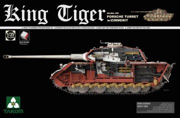 Takom maketa-miniatura German Heavy Tank Sd.Kfz.182 King Tiger Porsche Turret w-Zimmerit • maketa-miniatura 1:35 tanki in oklepniki • Insane