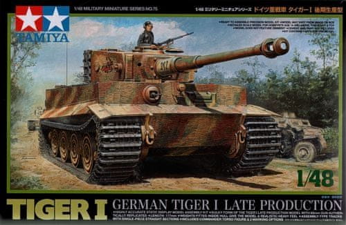 Tamiya maketa-miniatura TIGER I pozni • maketa-miniatura 1:48 tanki in oklepniki • Level 3
