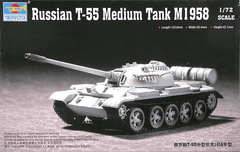 Trumpeter maketa-miniatura Russian T-55 Medium Tank M1958 • maketa-miniatura 1:72 tanki in oklepniki • Level 3