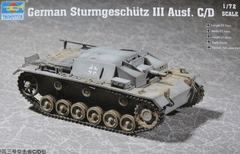 Trumpeter maketa-miniatura German Sturmgeschütz III Ausf. C-D • maketa-miniatura 1:72 tanki in oklepniki • Level 3