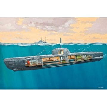 Revell maketa-miniatura German Submarine TYPE XXI with interior • maketa-miniatura 1:144 podmornice • Level 4