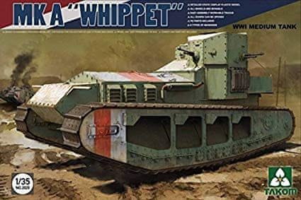 Takom maketa-miniatura MK A "Whippet" WWI Medium Tank • maketa-miniatura 1:35 tanki in oklepniki • Level 4