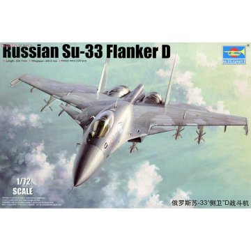 Trumpeter maketa-miniatura Russian Su-33 Flanker D • maketa-miniatura 1:72 novodobna letala • Level 3