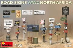 MiniArt maketa-miniatura Cestni znaki iz 2. svetovne vojne v Severni Afriki • maketa-miniatura 1:35 diorame • Level 2