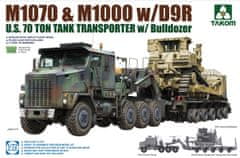 Takom maketa-miniatura U.S. M1070 M1000 w-D9R 70 Ton Tank • maketa-miniatura 1:72 tovornjaki • Level 4