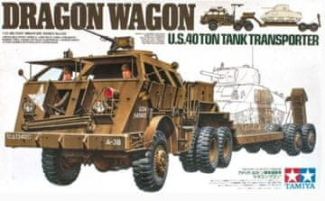 Tamiya maketa-miniatura Dragon Wagon ameriški 40-tonski transporter tankov • maketa-miniatura 1:35 tovornjaki • Level 4