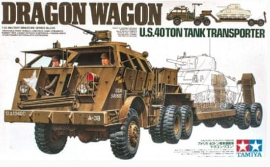 Tamiya maketa-miniatura Dragon Wagon ameriški 40-tonski transporter tankov • maketa-miniatura 1:35 tovornjaki • Level 4