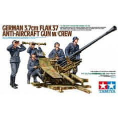 Tamiya maketa-miniatura NEMŠKI 3,7 cm protiletalski top FLAK37 s posadko • maketa-miniatura 1:35 cannon • Level 3