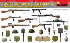 MiniArt maketa-miniatura Sovjetsko pehotno avtomatsko orožje in oprema • maketa-miniatura 1:35 diorame • Level 3