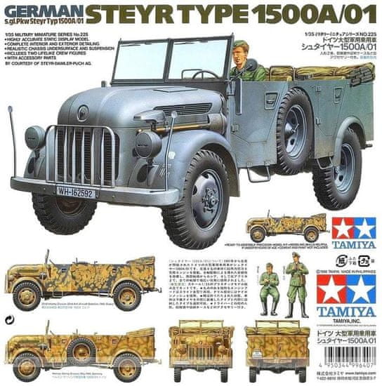 Tamiya maketa-miniatura NEMŠKI STEYR 1500A-01 • maketa-miniatura 1:35 vojaška vozila • Level 3