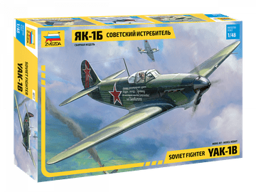 Zvezda maketa-miniatura Sovjetski lovec Yakolev Yak-1B • maketa-miniatura 1:48 starodobna letala • Level 3