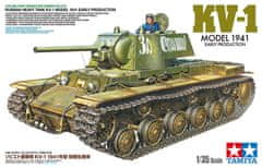 Tamiya maketa-miniatura RUSKI TEŽKI TANK KV-1 • maketa-miniatura 1:35 tanki in oklepniki • Level 4
