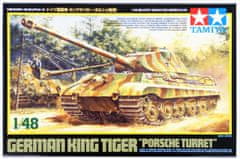 Tamiya maketa-miniatura Nemški king Tiger Porsche kupola • maketa-miniatura 1:48 tanki in oklepniki • Level 3