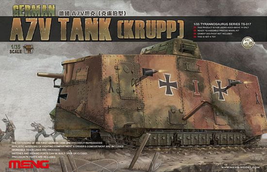 Meng maketa-miniatura German A7V Tank (Krupp) • maketa-miniatura 1:35 tanki in oklepniki • Level 5