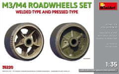 MiniArt maketa-miniatura Komplet cestnih koles M3-M4. Varjeni in stisnjeni tip • maketa-miniatura 1:35 tanki in oklepniki • Level 2