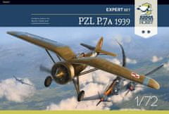 ARMA Hobby maketa-miniatura PZL P.7a Expert Set 1939 • maketa-miniatura 1:72 starodobna letala • Level 4