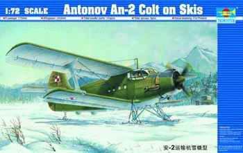 Trumpeter maketa-miniatura Antonov An-2 Colt na smučeh • maketa-miniatura 1:72 starodobna letala • Level 3