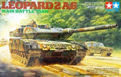 Tamiya maketa-miniatura Glavni bojni tank Leopard 2A6 • maketa-miniatura 1:35 tanki in oklepniki • Level 4