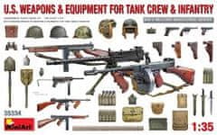 MiniArt maketa-miniatura Ameriško orožje in oprema za tankovsko posadko in pehoto • maketa-miniatura 1:35 diorame • Level 2