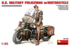MiniArt maketa-miniatura Ameriški vojaški policist z motorjem • maketa-miniatura 1:35 motocikli • Level 4