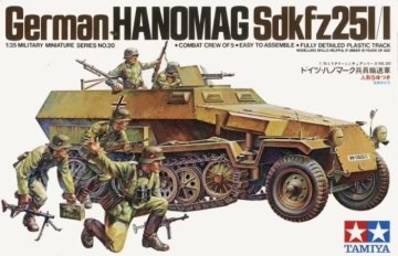 Tamiya maketa-miniatura Nemški Hanomag Sd.Kfz. 251-1 • maketa-miniatura 1:35 tanki in oklepniki • Level 3