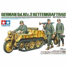 Tamiya maketa-miniatura Sd.Kfz.2 Kettenkraftrad (srednja proizvodnja) • maketa-miniatura 1:35 vojaška vozila • Level 3