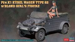 Hasegawa maketa-miniatura Pkw.K1 Kübelwagen Type 82 s figuro blondinke • maketa-miniatura 1:24 vojaška vozila • Level 3