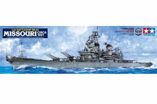 Tamiya maketa-miniatura USS BB-63 Missouri 1991 • maketa-miniatura 1:350 bojne ladje • Level 4