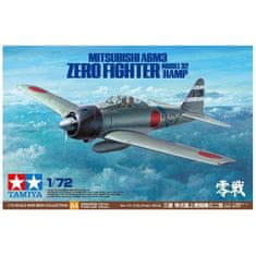 Tamiya maketa-miniatura Mitsubishi A6M3 Zero Fighter Model 32 (Hamp) • maketa-miniatura 1:72 starodobna letala • Level 3