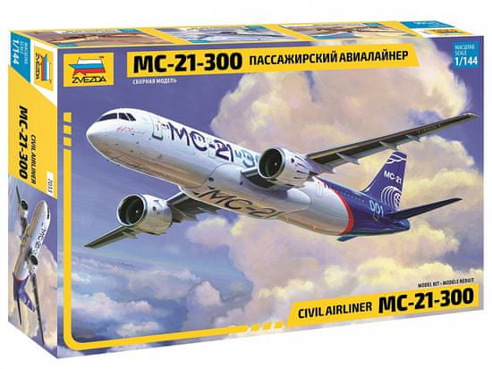 Zvezda maketa-miniatura Letalo MC-21-300 • maketa-miniatura 1:144 civilna letala • Level 3