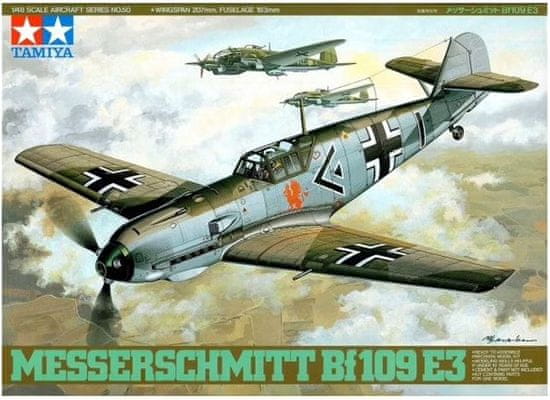Tamiya maketa-miniatura Messerschmitt Bf 109 E-3 • maketa-miniatura 1:48 starodobna letala • Level 4
