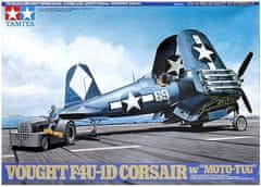 Tamiya maketa-miniatura Vought F4U-1D Corsair z motornim vlačilcem • maketa-miniatura 1:48 starodobna letala • Level 4