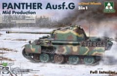 Takom maketa-miniatura Panther Ausf. G Mid Production w-Steel Wheels (Full interior kit) • maketa-miniatura 1:35 tanki in oklepniki • Level 4