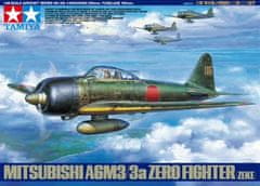 Tamiya maketa-miniatura Mitsubishi A6M3-3a Zero Fighter (Zeke) • maketa-miniatura 1:48 starodobna letala • Level 4