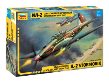 Zvezda maketa-miniatura IL-2 Shturmovik (mod.1942) • maketa-miniatura 1:72 starodobna letala • Level 3