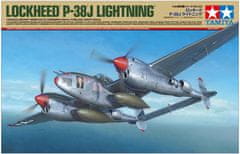 Tamiya maketa-miniatura Lockheed P-38J Lightning • maketa-miniatura 1:48 starodobna letala • Level 4
