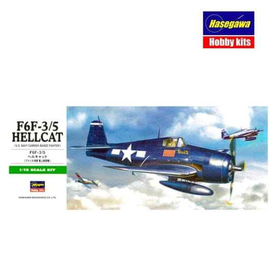 Hasegawa maketa-miniatura F6F-3-5 Hellcat • maketa-miniatura 1:72 starodobna letala • Level 3