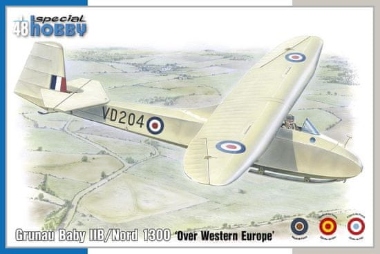 Special Hobby maketa-miniatura Grunau Baby IIB-Nord 1300 'Over Western Europe' • maketa-miniatura 1:48 starodobna letala • Level 3