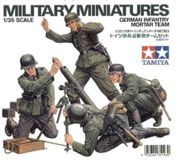 Tamiya maketa-miniatura Nemška pehotna minometna ekipa • maketa-miniatura 1:35 figure • Level 2
