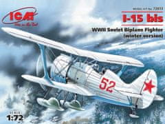 ICM maketa-miniatura Polikarpov I-15 bis zimska različica • maketa-miniatura 1:72 starodobna letala • Level 3