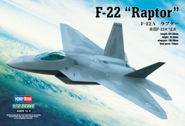 Hobbyboss maketa-miniatura F-22A "Raptor" • maketa-miniatura 1:72 novodobna letala • Level 3