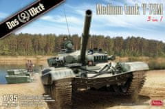 DAS-WERK maketa-miniatura Medium tank T-72M 3v1 • maketa-miniatura 1:35 tanki in oklepniki • Level 5