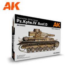 AK-Interactive maketa-miniatura Deutsches Afrika Korps Pz.Kpfw.IV Ausf.D • maketa-miniatura 1:35 tanki in oklepniki • Level 4