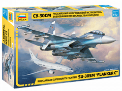 Zvezda maketa-miniatura Suhoj Su-30SM 'Flanker-C' - ruski lovec za premoč v zraku • maketa-miniatura 1:12 novodobna letala • Level 3