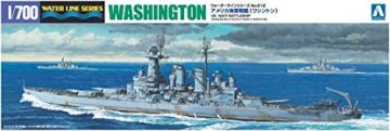 AOSHIMA maketa-miniatura USS Washington BB-56 (1944) • maketa-miniatura 1:700 bojne ladje • Level 4