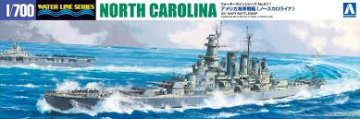 AOSHIMA maketa-miniatura USS North Carolina BB-55 (1944) • maketa-miniatura 1:700 bojne ladje • Level 4