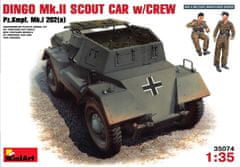 MiniArt maketa-miniatura Dingo Mk.II izvidniško vozilo s posadko Pz.Kmpf. Mk.I 202(e) • maketa-miniatura 1:35 tanki in oklepniki • Level 3