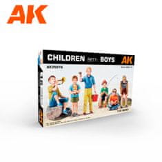 AK-Interactive maketa-miniatura SET OTROK 1: Dečki • maketa-miniatura 1:35 figure • Level 3